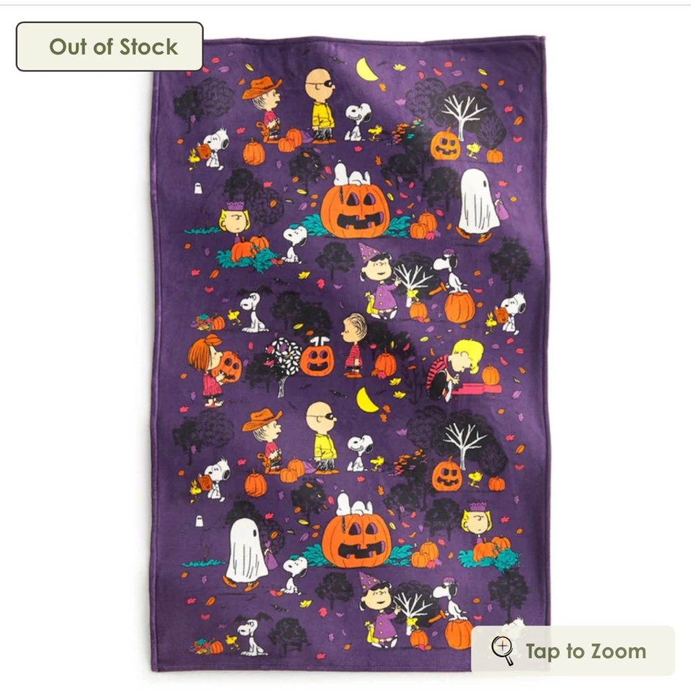 Vera Bradley Peanuts Halloween blanket